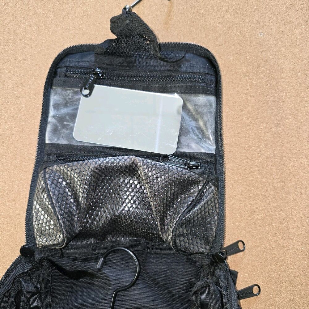 LL Bean Personal Organizer Hanging Travel Toiletry Bag Medium Black (B3) - Picture 7 of 9